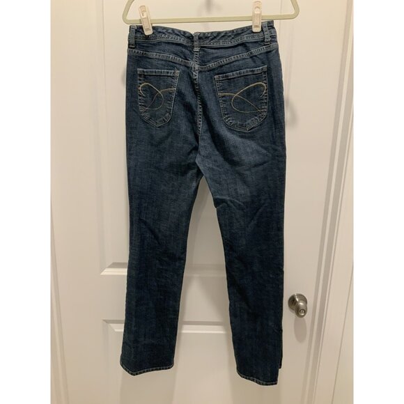 Chicos Jeans Size 1.5 (10) Women's Platinum Quartz Straight Blue Stretch - Picture 3 of 7